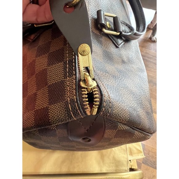 👛  AUTHENTIC LOUIS VUITTON DAMIER EBENE SPEEDY 30 - Picture 11 of 17